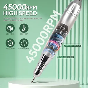 45000RPM Nail <b>Drill</b> Manicure Machine Rechargeable Electric Nail Sander With Pause Mode Nails Lathe Gel Cutting Remove Tool - Product Image 4