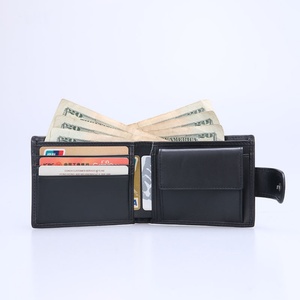 2021 Hot Selling Genuine Leather Men's <b>Wallet</b> Gift Set with <b>RFID</b> <b>Blocking</b> Open Closure Short Design-Customized for Husband - Product Image 4