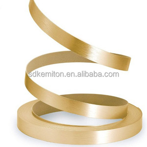 Bande d'étanchéité de bord en PVC or et argent brossé Miroir de surface brossé Bande thermofusible Rubans adhésifs de bordure - Product Image 5