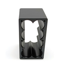 Service d'usinage CNC sur mesure OEM pour boîtiers de dissipation thermique en alliage d'aluminium anodisé noir usinés par CNC
