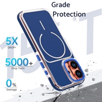 Étui de téléphone magnétique robuste et résistant pour iPhone 17, coque de protection antichoc double couche