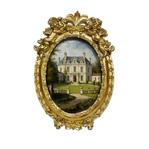 Cadre <span class=keywords><strong>photo</strong></span> ovale 4x6 en résine et verre, style baroque européen vintage, fait main, sculpté bronze doré, aspect antique, ornement <span class=keywords><strong>de</strong></span> <span class=keywords><strong>table</strong></span> <span class=keywords><strong>de</strong></span> mariage - Product Image 3