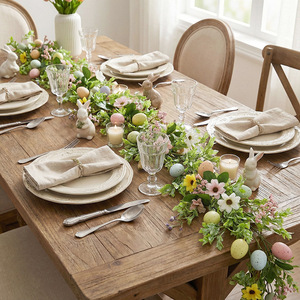 Guirlande de plantes artificielles en rotin 'Listening To The Spring' pour décoration de table de mariage intérieure, 200 cm - Product Image 1
