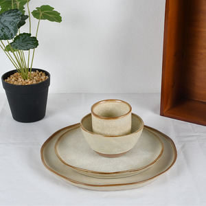 <b>Microwave</b>-Safe Retro Dinnerware <b>Set</b> Logo Printed Lead-Free Tableware for Home & Restaurant Collection - Product Image 5