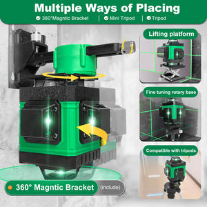 Green 360 Self Leveling Rotary <strong>Laser</strong> Level 4D 16 Lines Horizontal&amp;Vertical Cross Line <strong>Laser</strong> Surveying <strong>Measuring</strong> <strong>Tools</strong> - Product Image 5