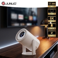 Projecteur Pico LCD JUNUO TURN1 Android 14 Wi-Fi 200 Lumens 720P 4K Home Cinéma Courte Portée Haut-parleurs Intégrés Format de Poche 8 Go