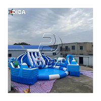 Toboggan aquatique gonflable personnalisé de haute qualité et pas cher, toboggan aquatique gonflable avec piscine, amusement estival pour enfants