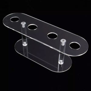 Bandeja de soporte de cono de helado acrílico de 4 agujeros personalizada de fábrica, soporte de exhibición de rollo de Sushi PMMA, estante organizador de superficie pulida - Product Image 2