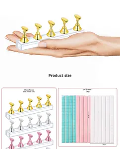 Nouvelles tendances support de travail d'affichage de pointe d'<span class=keywords><strong>ongle</strong></span> magnétique 5 pièces/ensemble presse sur le porte-outil de pratique d'art d'<span class=keywords><strong>ongle</strong></span> fournitures d'<span class=keywords><strong>ongle</strong></span> magnétique - Product Image 2