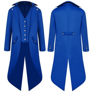 Kids Formal Ringmaster Tailcoat Halloween Costume Boys Jacket Vest Gold Buttons Steampunk Cosplay Party <strong>Dress</strong> Role Play Suits - Product Image 4