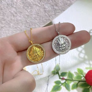 Collar de Plata Pura S925 con Baño de Oro y Diamantes Incrustados, Estilo Nacional, para Hombre y Mujer, Cadena de Suerte para Suéter - Product Image 5