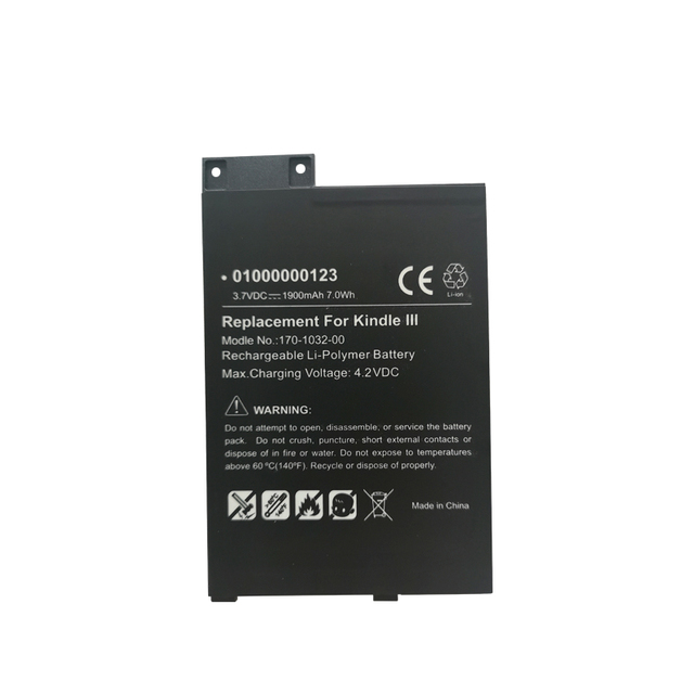 Hot Sale Rechargeable 3.7V 1900mAh Replacement Li-ion Polymer Kindle3 Battery for Kindle 3 1900mah