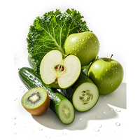 Thé minceur en marque blanche, prêt à boire, jus liquide NFC 150ml, smoothie au chou frisé, orge et kiwi pour la détox et la perte de poids