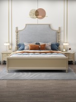 Offre Spéciale – Cadre de Lit Moderne de Luxe en Bois Massif Rembourré en Cuir, Confortable et Écologique, Tailles Queen et King pour Chambre Parentale