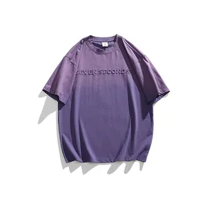 Classic minimalist print design short sleeved cotton loose basketball sports fitness t-shirt