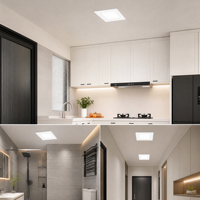 Plafonnier LED carré rond avec boîtier en aluminium, puissance multiple de 3W à 24W