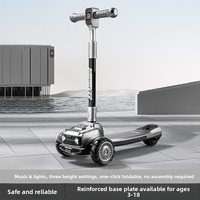 Trottinette Électrique Pliable Portable en Gros pour Enfants Plus Âgés, Cadre Métallique à 3 Roues ; Jouet d'Extérieur pour Enfants