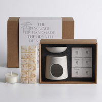 Diffuseur de cire en céramique nordique de luxe, brûleur d'huiles essentielles à la cire de soja naturelle pour chambre, spa, maison, hôtel, cadeau de vacances ou de mariage