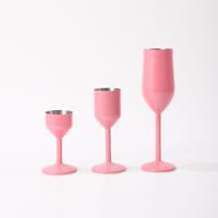 Flûte à vin en acier inoxydable 304 de 50 ml, incassable, avec logo personnalisé, OEM/ODM, écologique, pour fêtes, conforme FDA