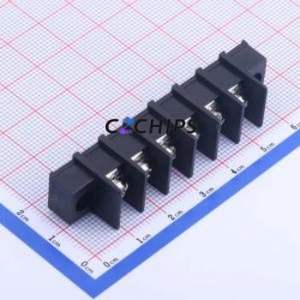KF25CM-7.62-6P Barrier Terminal Block Through hole Component (THT),P=7.62mm Connector Two Sides 7.62mm 1x6P Straight Pin - Product Image 1