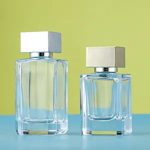 50ml 100ml Design Klare nachfüllbare Zerstäuber-Parfüm glasflasche mit Schachteln