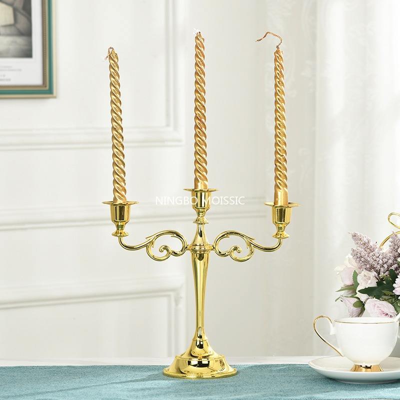Silver five-headed candlestick