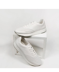 Fabricant de baskets personnalisées, dernières baskets plates en cuir respirant de style sportif, baskets blanches décontractées pour hommes et femmes - Product Image 4