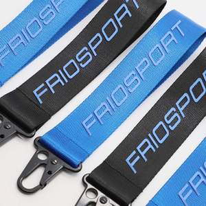 Custom Nylon Short <b>Lanyard</b> Keychain with 3D Silkscreen Logo for Car Key Wrist Short Keychain <b>Lanyards</b> - Product Image 4