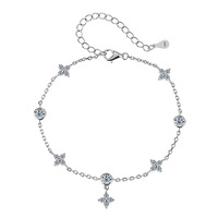 Bracelet Moissanite en platine plaqué argent S925 à vente chaude-Style de luxe haut de gamme, exquis et léger, vente en gros pour cadeaux