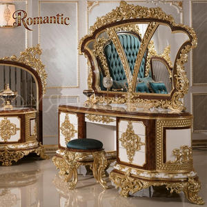 Классический винтажный спальный гарнитур в турецком стиле, роскошный, элегантный, из массива дерева, с ручной резьбой, комплект для спальни (Chambre à Coucher) - Product Image 4