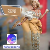 En gros Lourd Perlé Broderie Filles George Wrapper Tissé Georgette Tissu pour Toutes Les Robes Faire Somali George Wrapper Vente