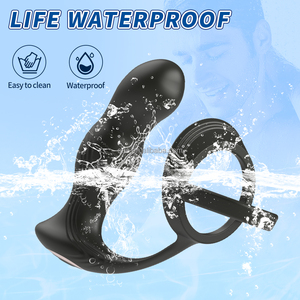SacKnove App Distanz kabellose Analsex-Anstöße Hundringe Massagegerät Gesäß-Stimulator Dildos Prostata-Vibrator für Männer - Product Image 2
