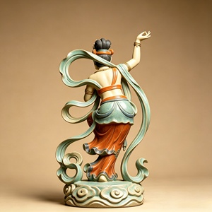 Ornement de table ou grande sculpture extérieure en résine de style chinois, personnalisable, représentant des <span class=keywords><strong>Apsaras</strong></span> volantes de Dunhuang. - Product Image 2