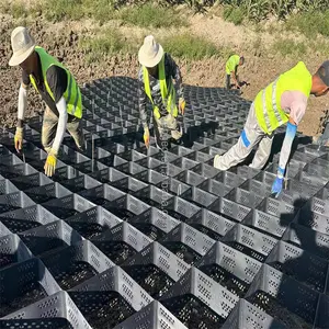 Pengupas kisi kerikil jalan setapak plastik geocell geosel geosel untuk penguatan alas bedak tanah