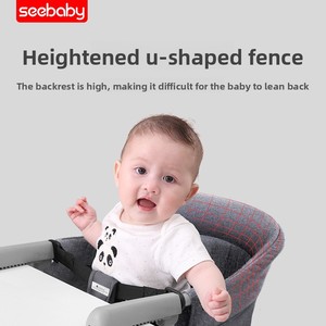 Silla Alta para Bebés <span class=keywords><strong>Seebaby</strong></span> Z2 Edición Plato de Cena, Portátil, Plegable, en Forma de U, de Plástico Brillante, para Mayores de 6 Meses, Venta al Por Mayor - Product Image 3