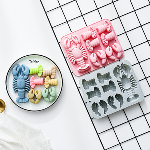 Moldes de Silicona Antiadherentes con Diseño de Langosta, Reutilizables, de Grado Alimenticio, Lindos Moldes Magnéticos de Silicona para Chocolate, Dulces y Hielo - Product Image 4
