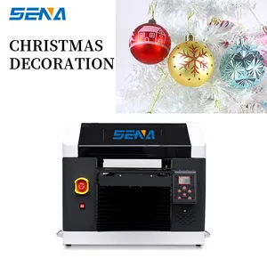 Sena 3045 5 Kleur Inkjet Printer Uv Drukmachine A3 Flatbed Uv Printer Print Kerst Decoraties