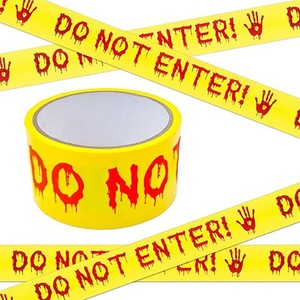 Cinta de advertencia de Halloween de 25 m, decoraciones de precaución para fiestas, decoración exterior - Product Image 3