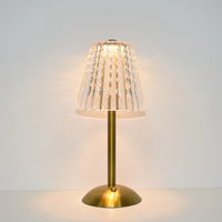 Décoration d'intérieur, lampe de nuit sans fil de luxe, rechargeable par USB, contrôle tactile 3 couleurs, gradation, lampe de table en cristal de diamant doré pour mariage