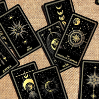 Buku panduan kertas sesuai pesanan kartu Tarot Foil emas hitam TERBAIK DENGAN HARGA cetak produsen