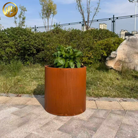 Jardinière minimaliste en acier résistant aux intempéries - Essentiel pour le jardin