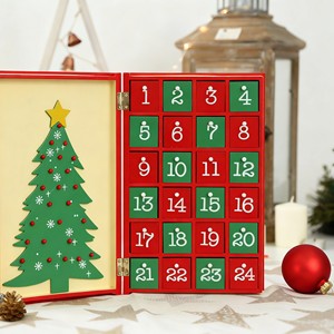 <span class=keywords><strong>Calendrier</strong></span> <span class=keywords><strong>de</strong></span> <span class=keywords><strong>l</strong></span>'<span class=keywords><strong>Avent</strong></span> en <span class=keywords><strong>bois</strong></span> éco-responsable fait main, style <span class=keywords><strong>livre</strong></span>, avec éclairage LED, boîte cadeau compte à rebours 24 jours, vente en gros usine - Product Image 2
