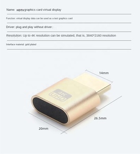 High Resolution 4K HDTV Virtual Display Adapter Aluminum Alloy EDID Emulator Plug &amp; Play Laptop Headless Display Graphics Card - Product Image 6