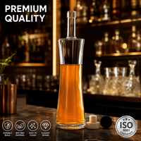 Bouteille de liqueur Solent en verre flint, haute et conique, 750 ml, décanteur unique pour spiritueux, prix de gros, fournisseur