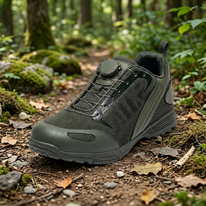 Botas tácticas de malla de camuflaje SF42 710, transpirables para exteriores, para todas las estaciones, verdes, para senderismo, calzado deportivo de verano con cierre. - Product Image 5