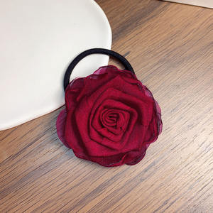 Nouvelle Élastique à Cheveux Style Chinois avec Roses Séchées, Bandeau Élastique Vintage, Accessoires Cheveux Femme, Élastique Antidérapant - Product Image 5