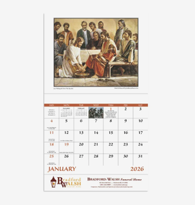 Calendari da Parete Religiosi Personalizzati con Logo 2026 Promozionali All'Ingrosso per Aziende 12 Mesi - Product Image 1