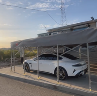 Tente de carport mobile rétractable à simple couche avec structure en acier imperméable en PVC pour événements extérieurs, jardins et hôtels