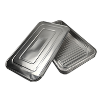 Premium Robuste Silberne Rechteckige Aluminiumfolie-Behälter für Ofenbacken Lasagne Hochtemperaturbeständige Pfannen