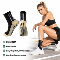 Chaussettes de compression personnalisées en tricot respirant antidérapant pour le football, en Spandex/Polyester, pour hommes et jeunes, collection automne
